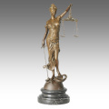Mythe Figure Sculpture en bronze Justice Déesse Deco en laiton Statue TPE-438